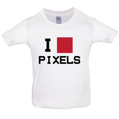 Pixel Heart Kids T Shirt