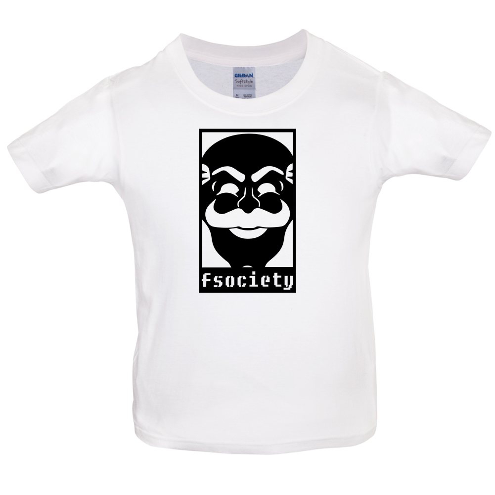 Fsociety Mask Kids T Shirt