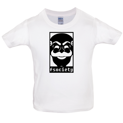 Fsociety Mask Kids T Shirt