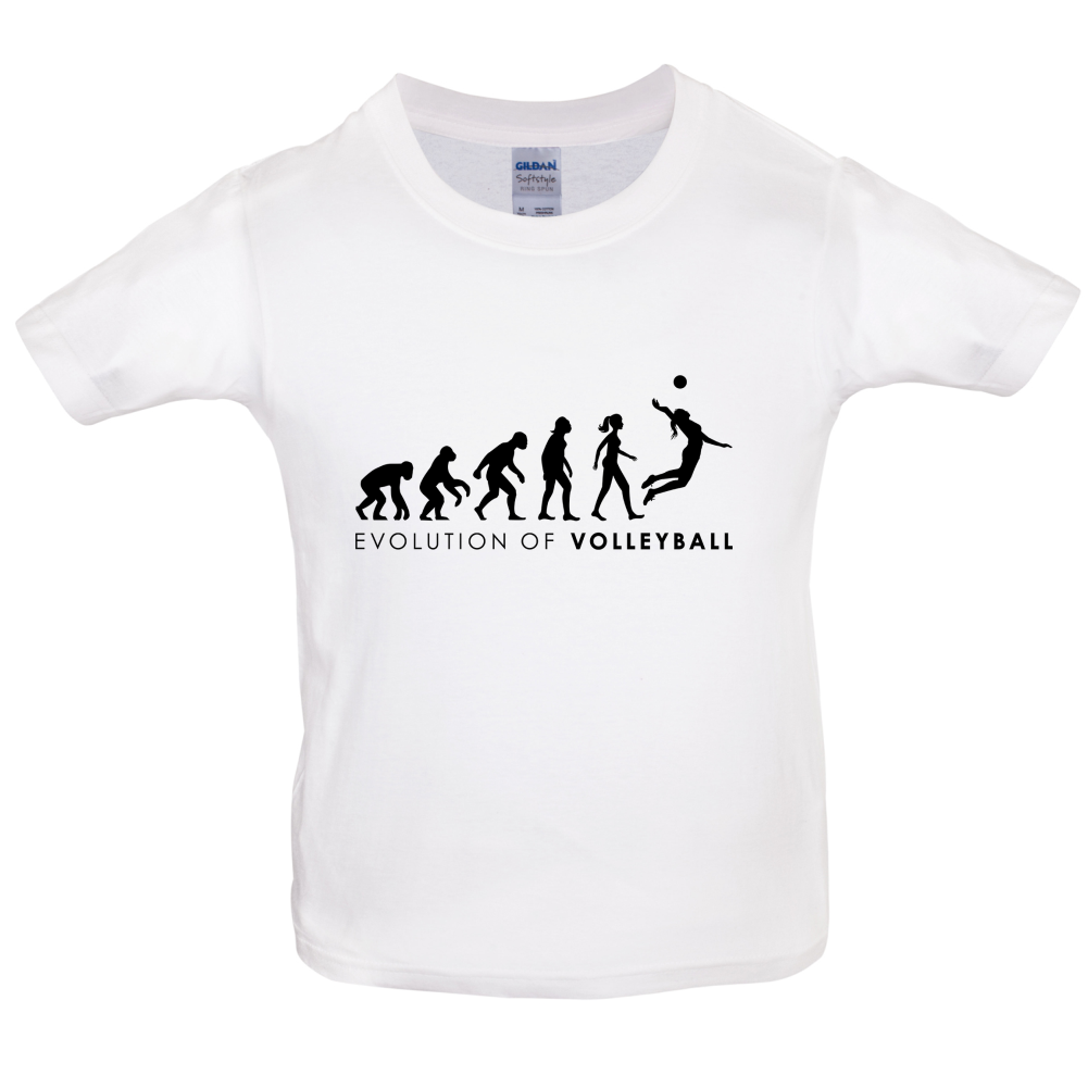 Evolution Of Woman Volleyball Kids T Shirt