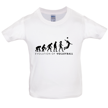 Evolution Of Woman Volleyball Kids T Shirt