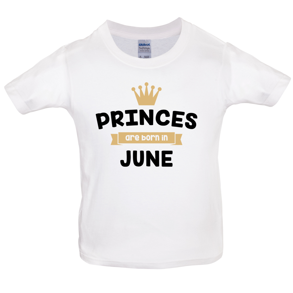 Princes Are Born In June Kids T Shirt