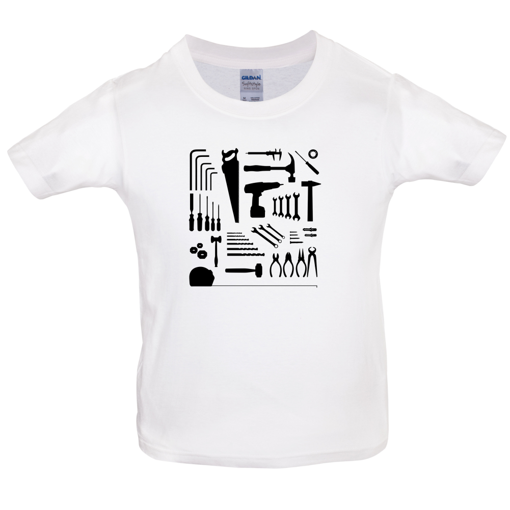 Tools Collage Kids T Shirt