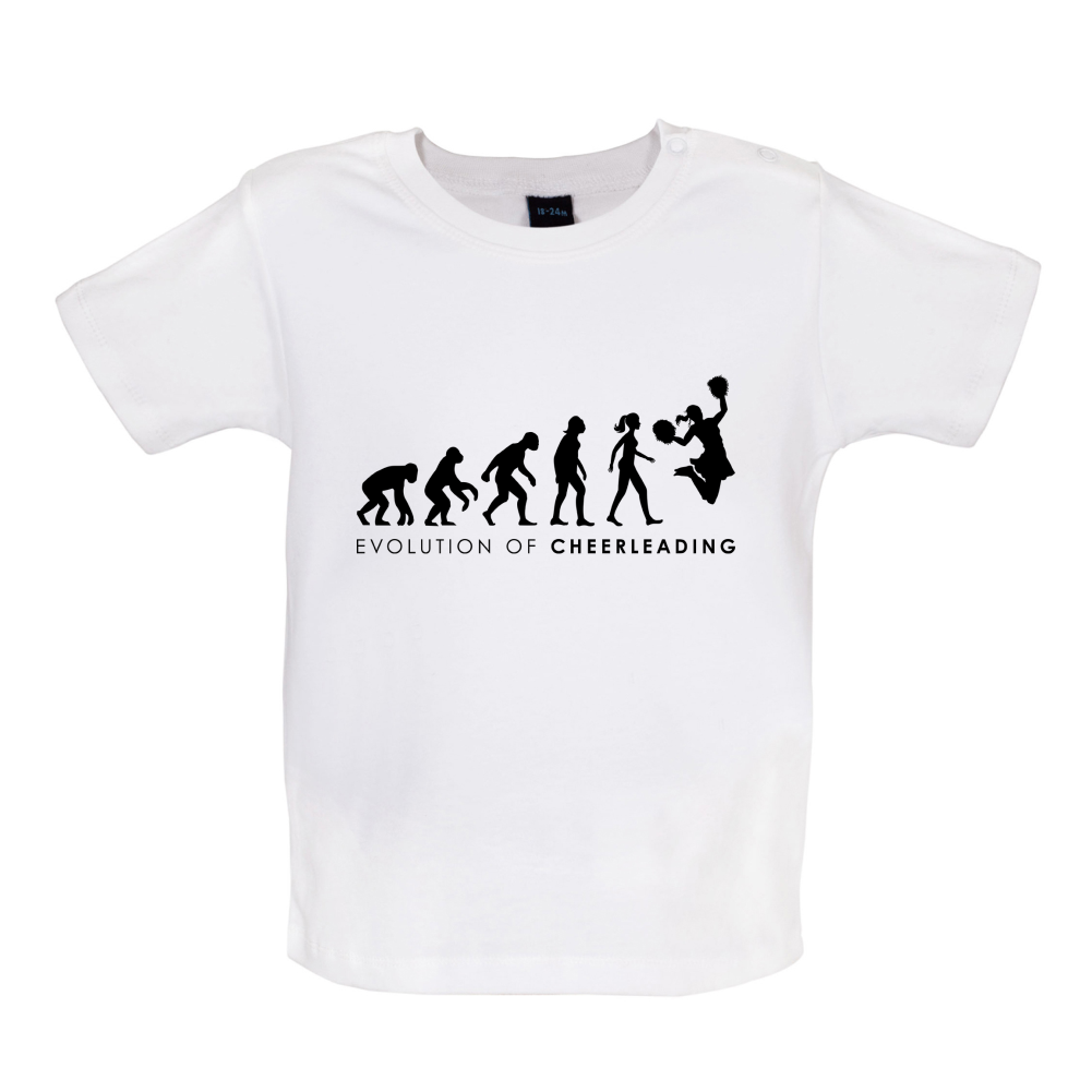 Evolution Of Woman Cheerleading Baby T Shirt