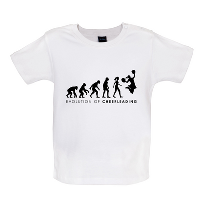 Evolution Of Woman Cheerleading Baby T Shirt