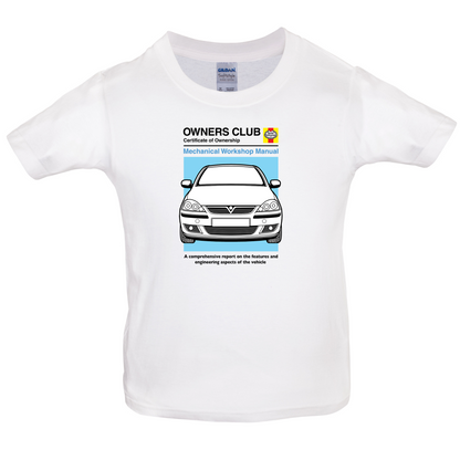 Car Owners Manual Corsa Kids T Shirt