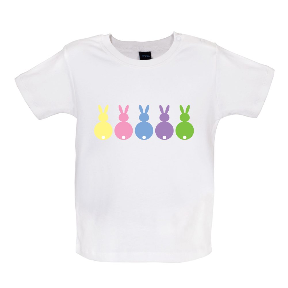 Multi Colour Easter Bunny's Baby T Shirt