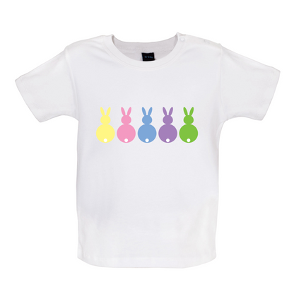 Multi Colour Easter Bunny's Baby T Shirt