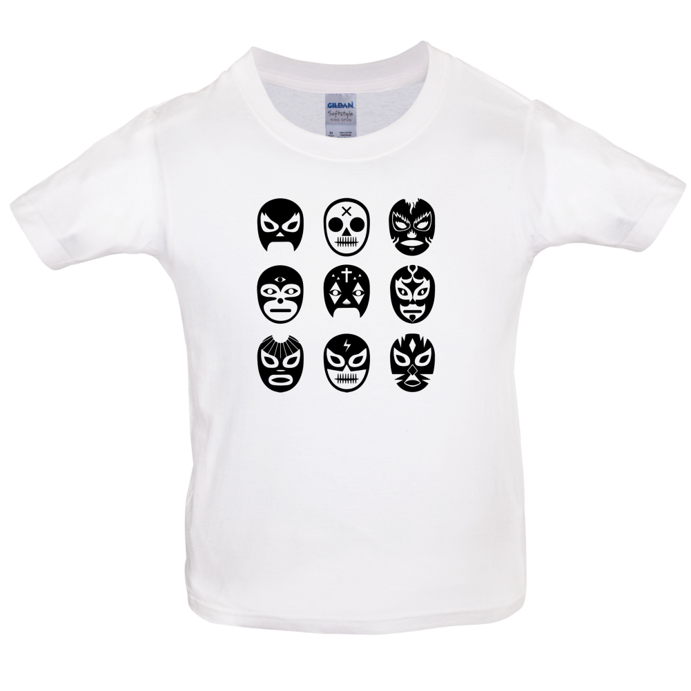 Lucha Masks  Kids T Shirt