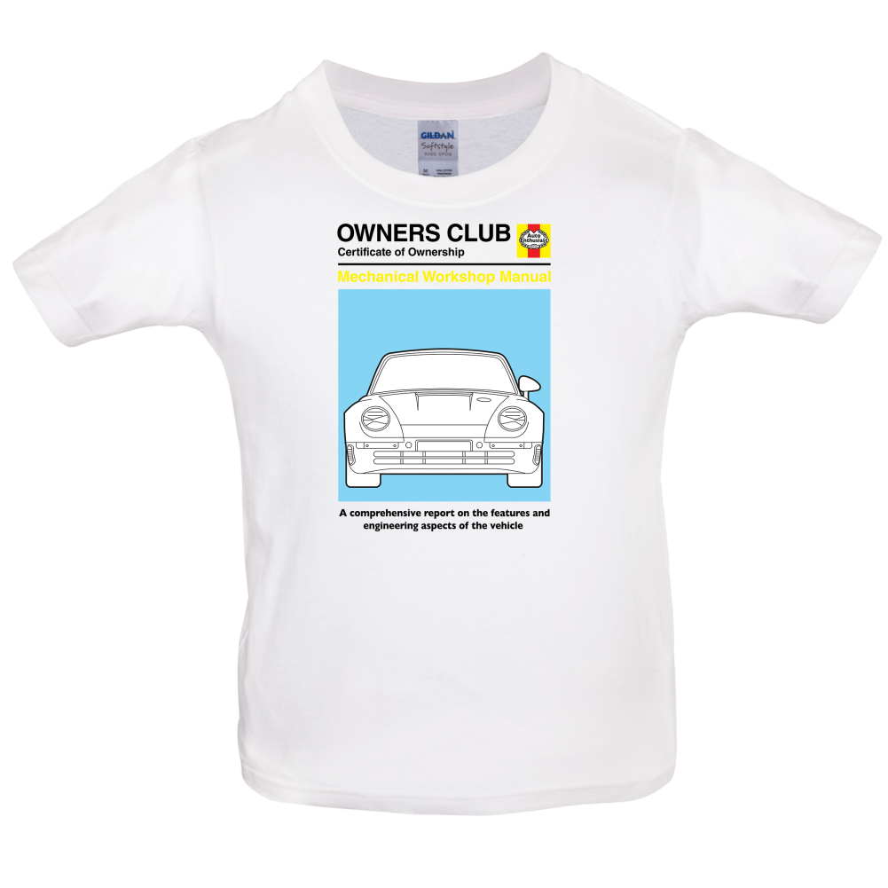 Car Owners Manual 959 Turbo Kids T Shirt