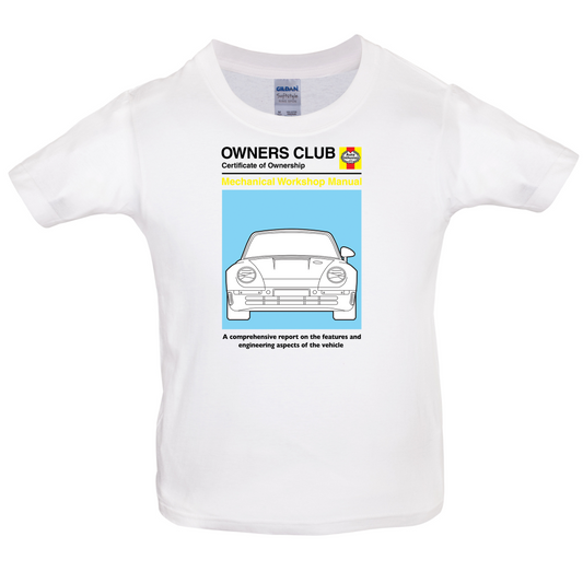 Car Owners Manual 959 Turbo Kids T Shirt