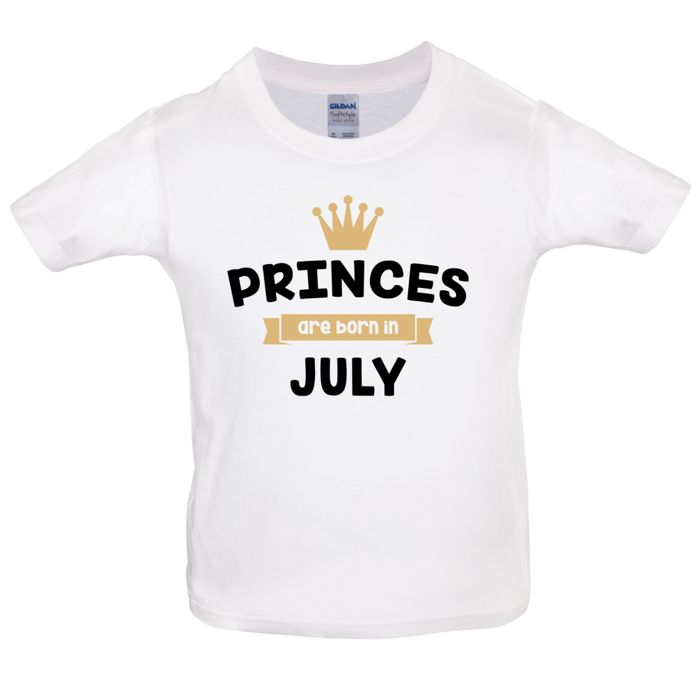 Princes Are Born In July Kids T Shirt