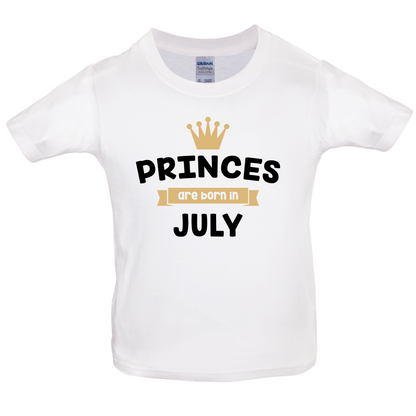 Princes Are Born In July Kids T Shirt