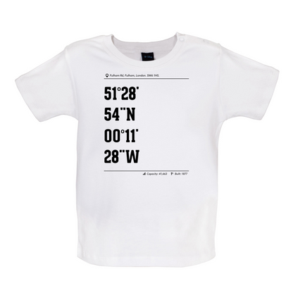 Stadium Coordinates The Blues Baby T Shirt