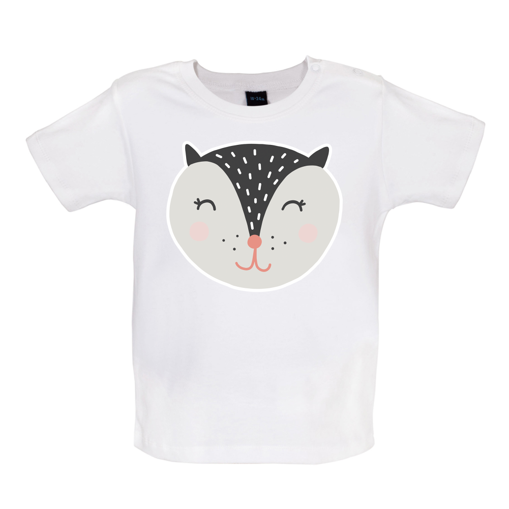 Smiley Face Badger Mrs T Shirt