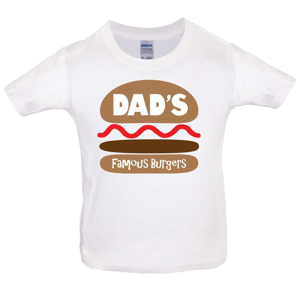 Dad's Famous Burgers Kids T Shirt