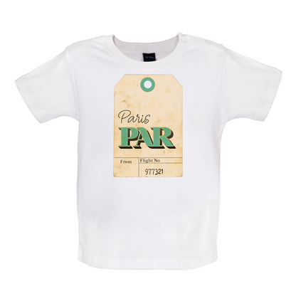 Paris Travel Tag Baby T Shirt