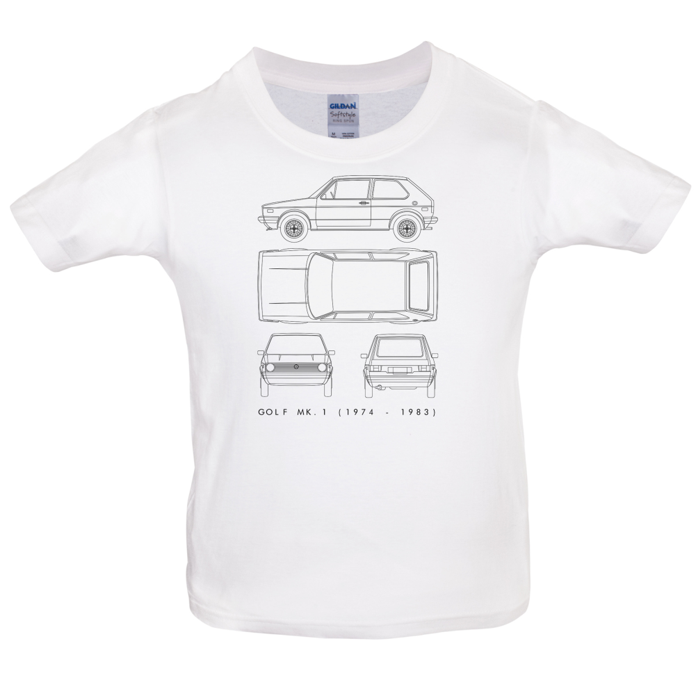 4 View Golf MK1  Kids T Shirt