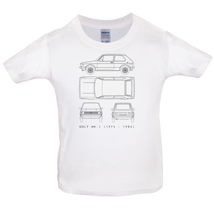 4 View Golf MK1  Kids T Shirt