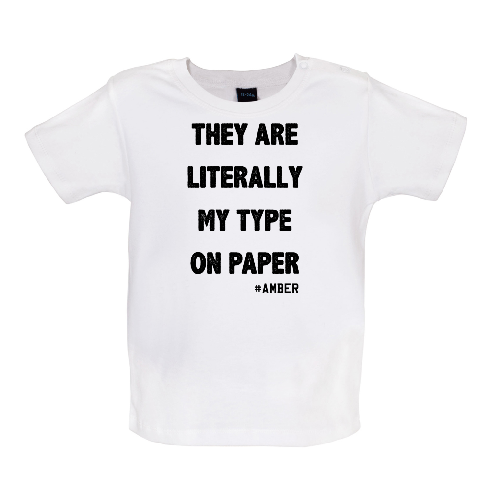 Literally My Type On Paper Baby T Shirt