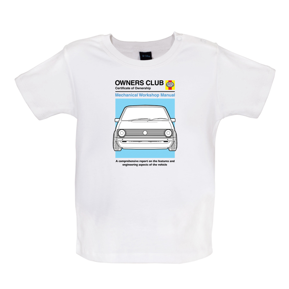 Car Owners Manual Golf MK1 Baby T Shirt