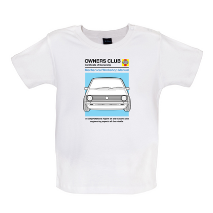 Car Owners Manual Golf MK1 Baby T Shirt