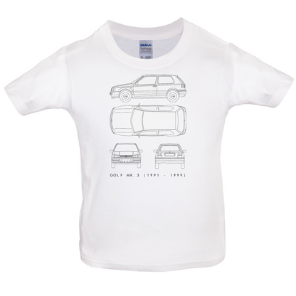 4 View Golf MK3  Kids T Shirt