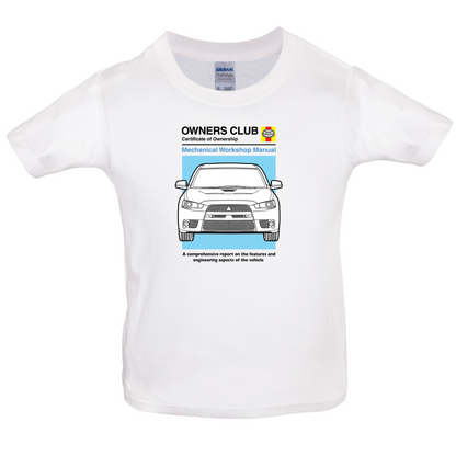 Car Owners Manual Evo Kids T Shirt