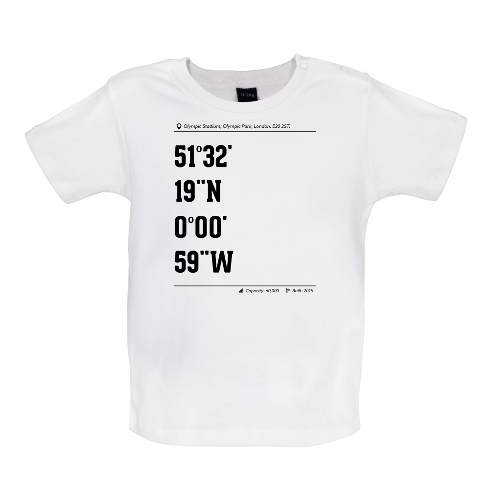 Stadium Coordinates Hammer Baby T Shirt