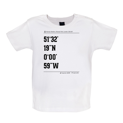 Stadium Coordinates Hammer Baby T Shirt