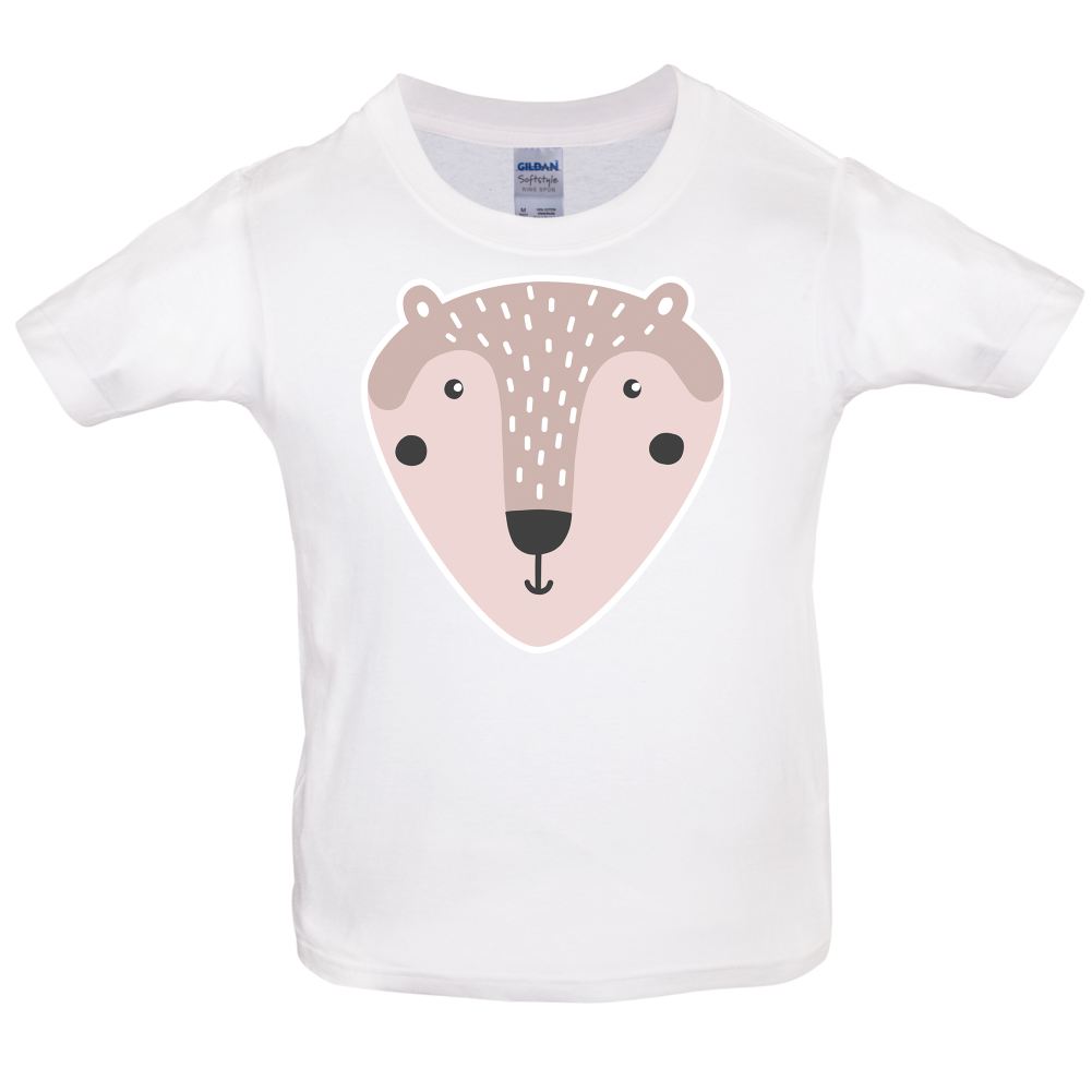 Smiley Face Mr Bear Kids T Shirt