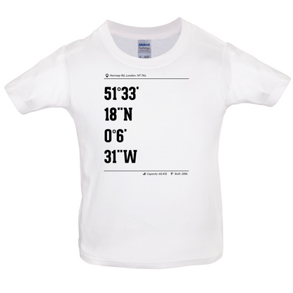 Stadium Coordinates Gunners Kids T Shirt