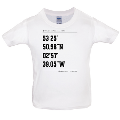 Stadium Coordinates Liverpool Kids T Shirt