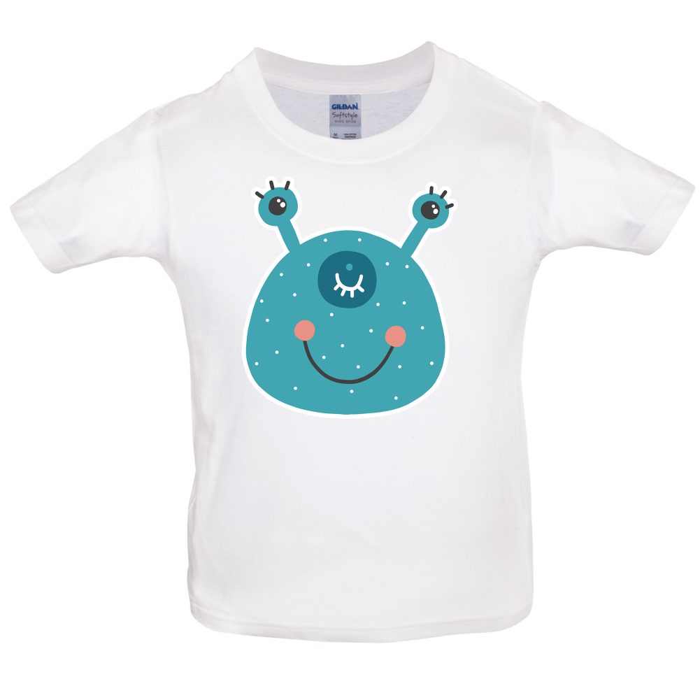 Smiley Face Alien Kids T Shirt