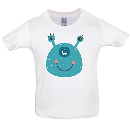 Smiley Face Alien Kids T Shirt