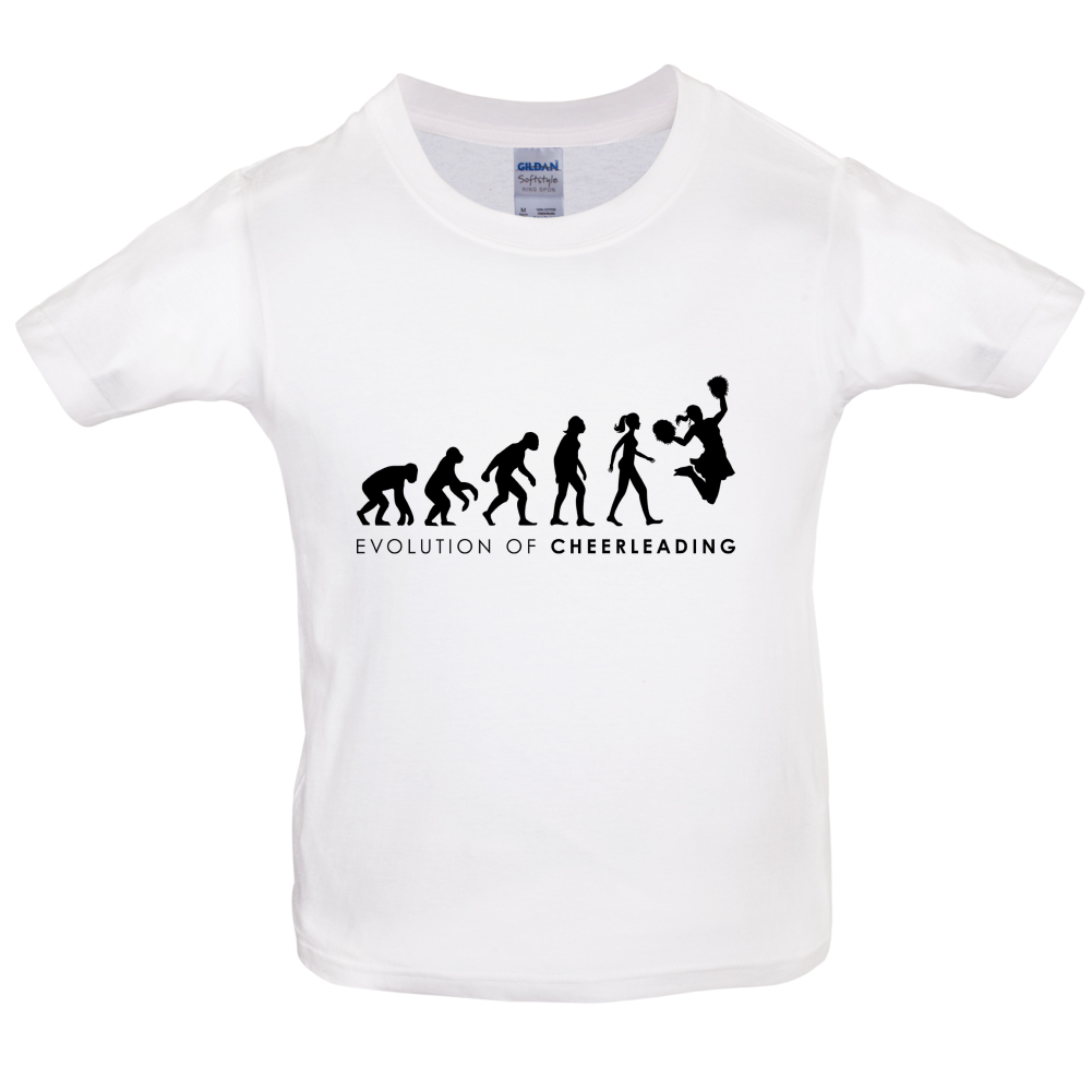Evolution Of Woman Cheerleading Kids T Shirt