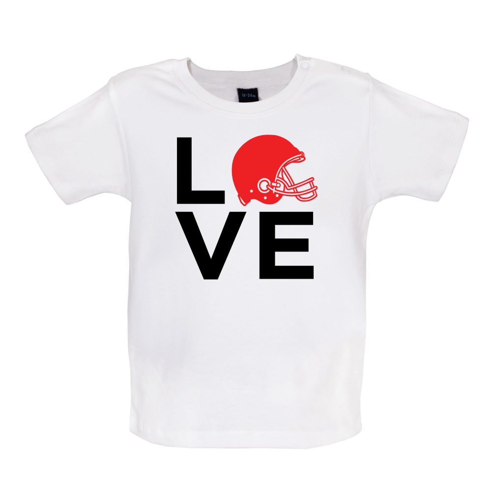 Love Helmet Baby T Shirt