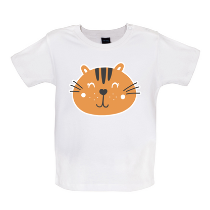 Smiley Face Tiger Baby T Shirt