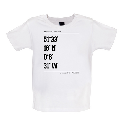 Stadium Coordinates Gunners Baby T Shirt