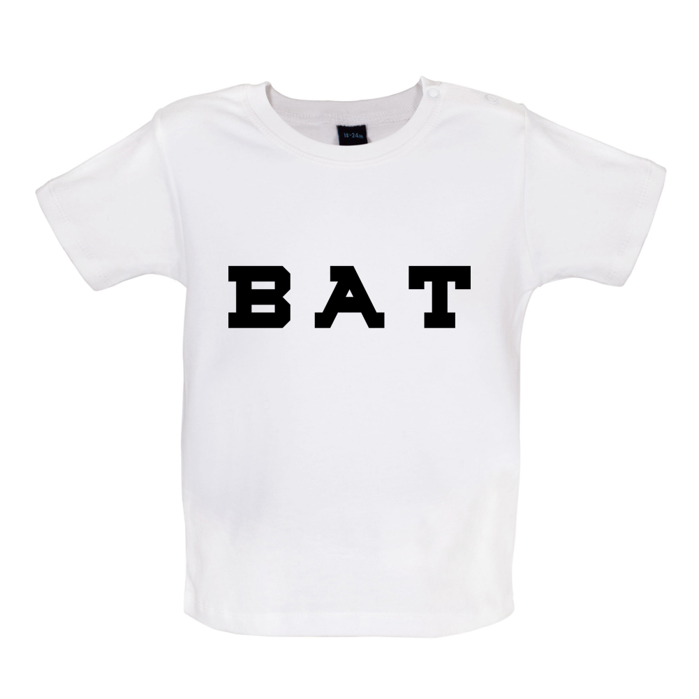 Justcie Bat College Style Baby T Shirt