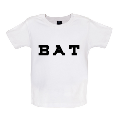 Justcie Bat College Style Baby T Shirt