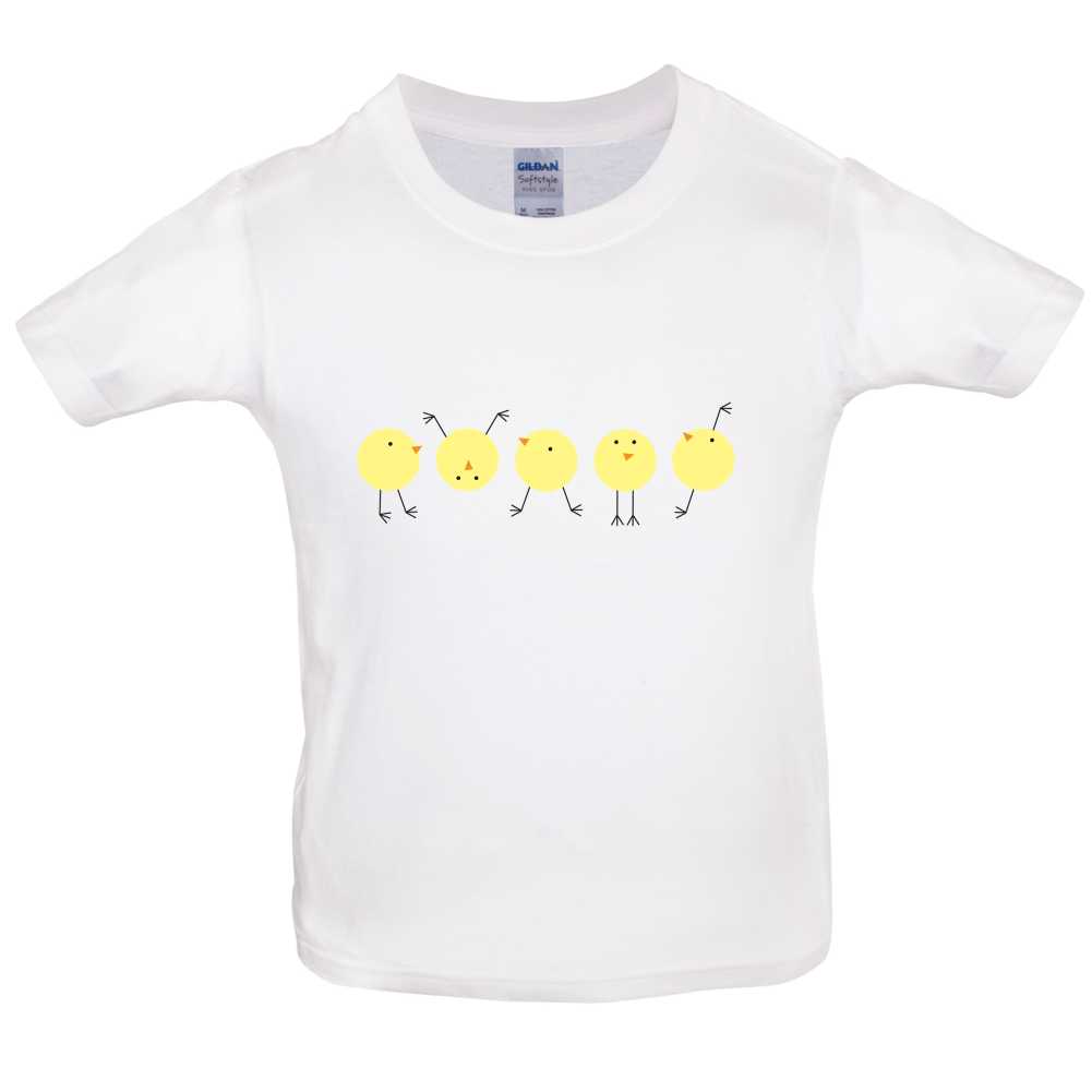 Yellow Chicks Kids T Shirt
