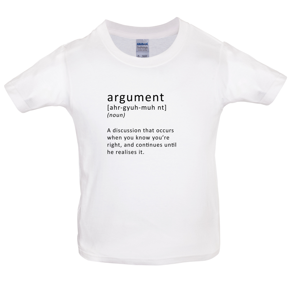 Funny Definition Argument Kids T Shirt