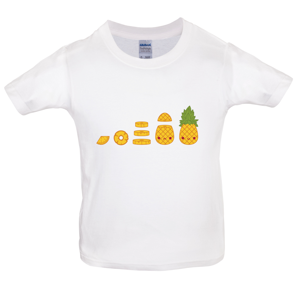 Evolution Of Pineapple Kids T Shirt