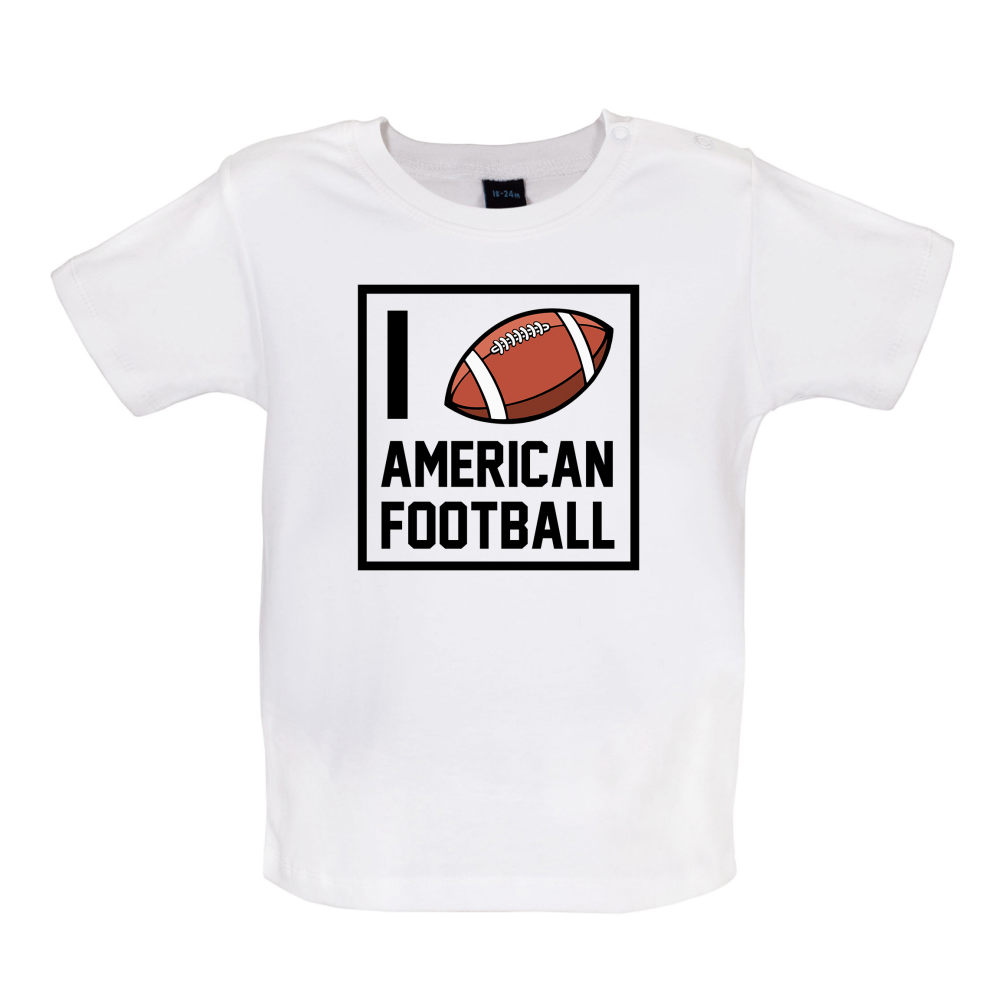 I Heart American Football Baby T Shirt