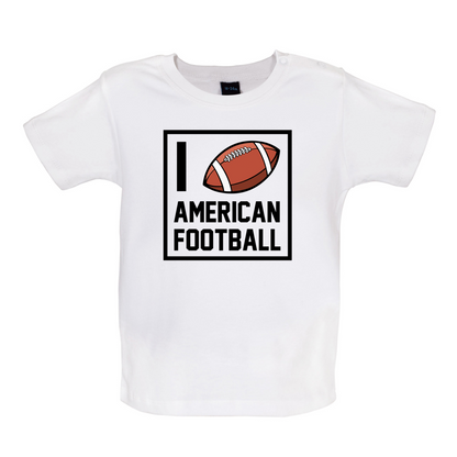 I Heart American Football Baby T Shirt