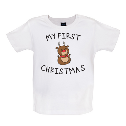 Reindeer First Xmas Baby T Shirt