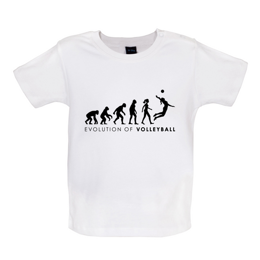 Evolution Of Woman Volleyball Baby T Shirt