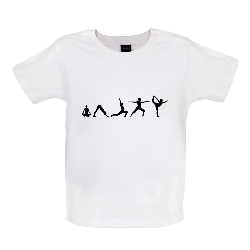 Evolution Of Yoga Baby T Shirt