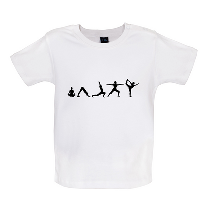 Evolution Of Yoga Baby T Shirt